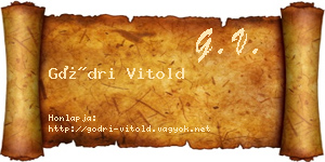 Gödri Vitold névjegykártya